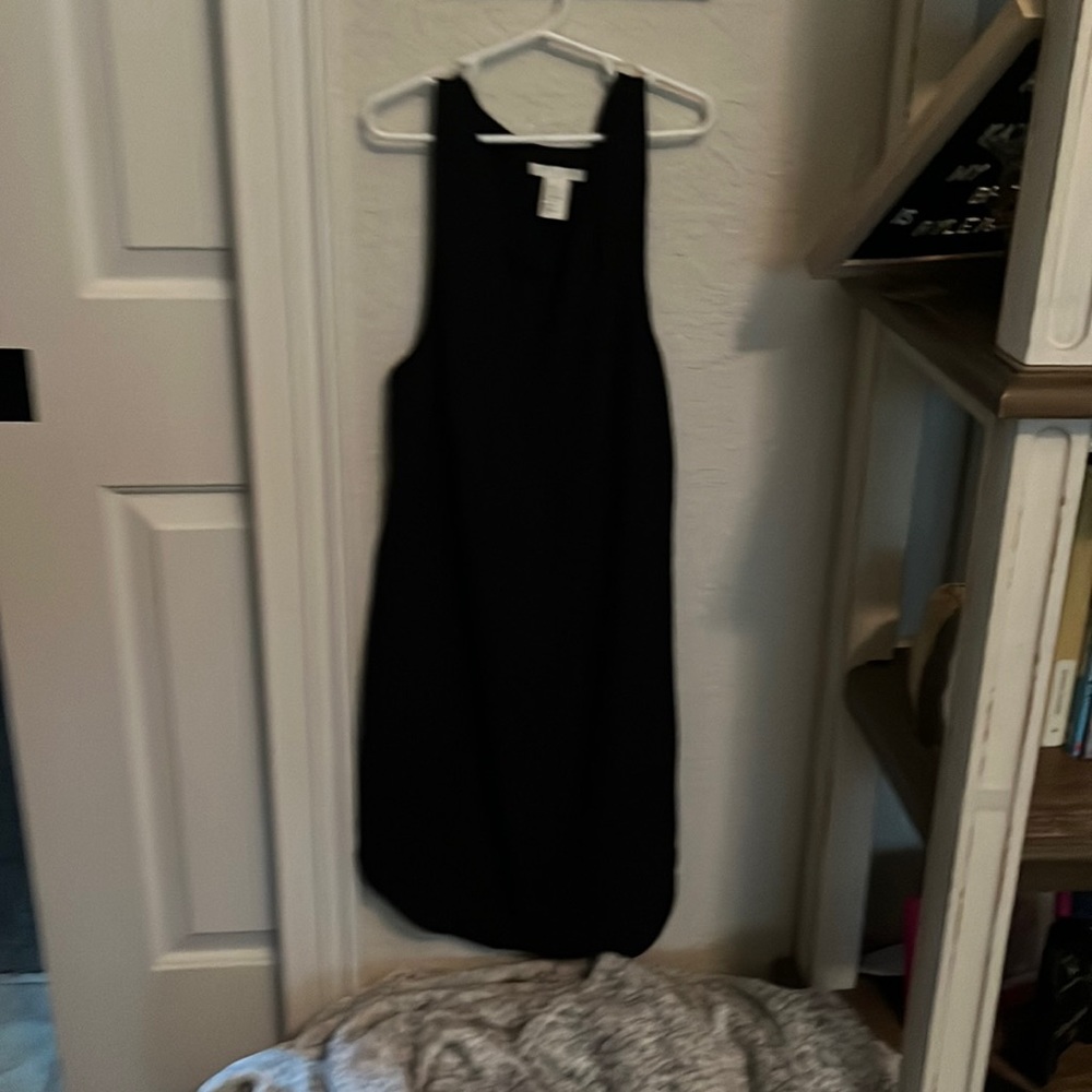 Black silky dress